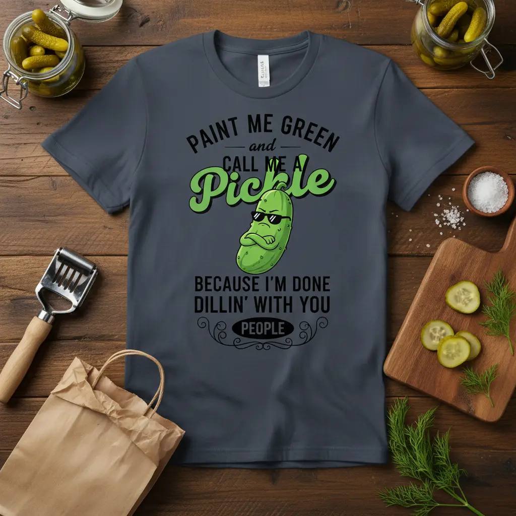 Paint Me Green and Call Me a Pickle Tee Funny Gift for Pickle Lovers