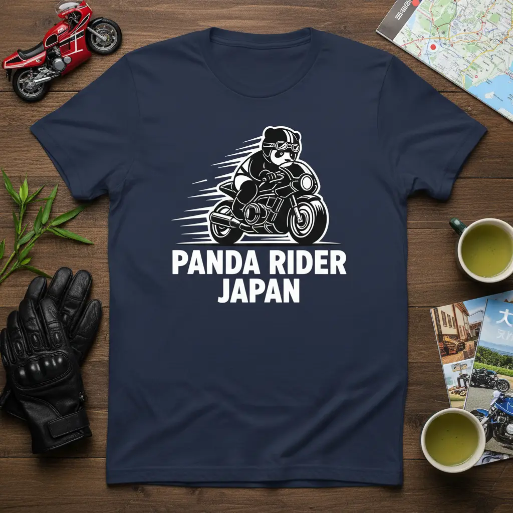 Panda Rider Japan Motorcycle T-Shirt Cool Biker Gift