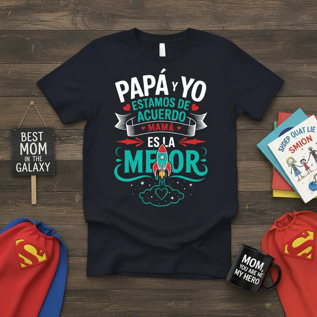 Papá Y Yo Estamos De Acuerdo Mamá Es La Mejor T-Shirt