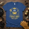 Papa's BBQ Simply Smokin' t-shirt with gold text and a barbecue grill graphic