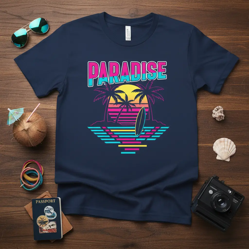 Paradise Retro Sunset Beach Vibes T-Shirt