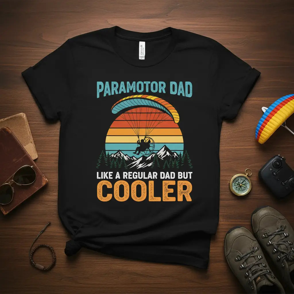Paramotor Dad Like a Regular Dad but Cooler T-Shirt