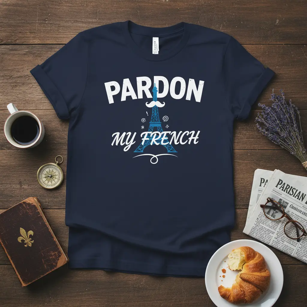 Pardon My French T-Shirt Funny Parisian Travel Gift