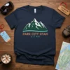 Park City Utah graphic tee featuring stylized mountains and the text "Park City Utah" and "Utah"