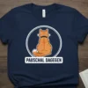 T-shirt design featuring the German phrase "Pauschal Dagegen" with a cartoon illustration of a cat's back