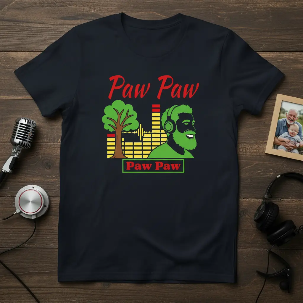 Paw Paw Paw Paw T-Shirt Gift for Music Loving Grandpas