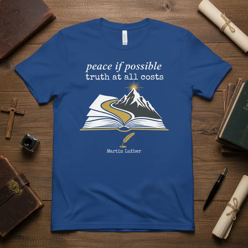 Peace If Possible Truth at All Costs T-Shirt Martin Luther Quote