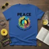 PEACE starts with just a smile bold graphic design printed on comfortable cotton t-shirt