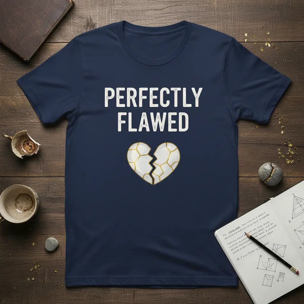 Perfectly Flawed T-Shirt Embrace Imperfection Quote Gift