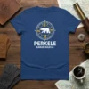 Perkele Kairan Kulkija T-Shirt featuring a polar bear on a compass design, symbolizing arctic exploration
