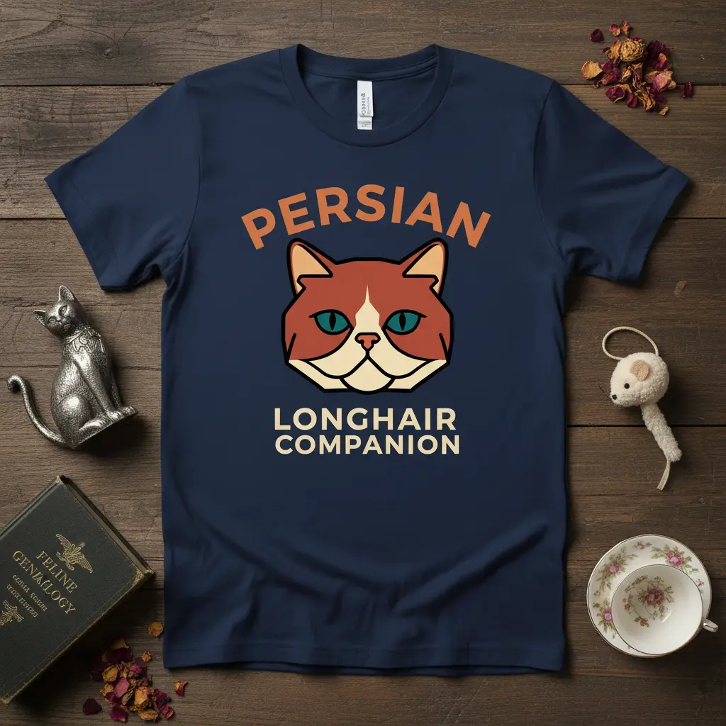 Persian Longhair Companion Cat T-Shirt Gift for Cat Lovers