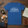 Philadelphia Skyline T-Shirt unique graphic design printed on comfortable cotton t-shirt