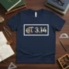 Pi 3.14 stylish graphic design printed on comfortable cotton t-shirt