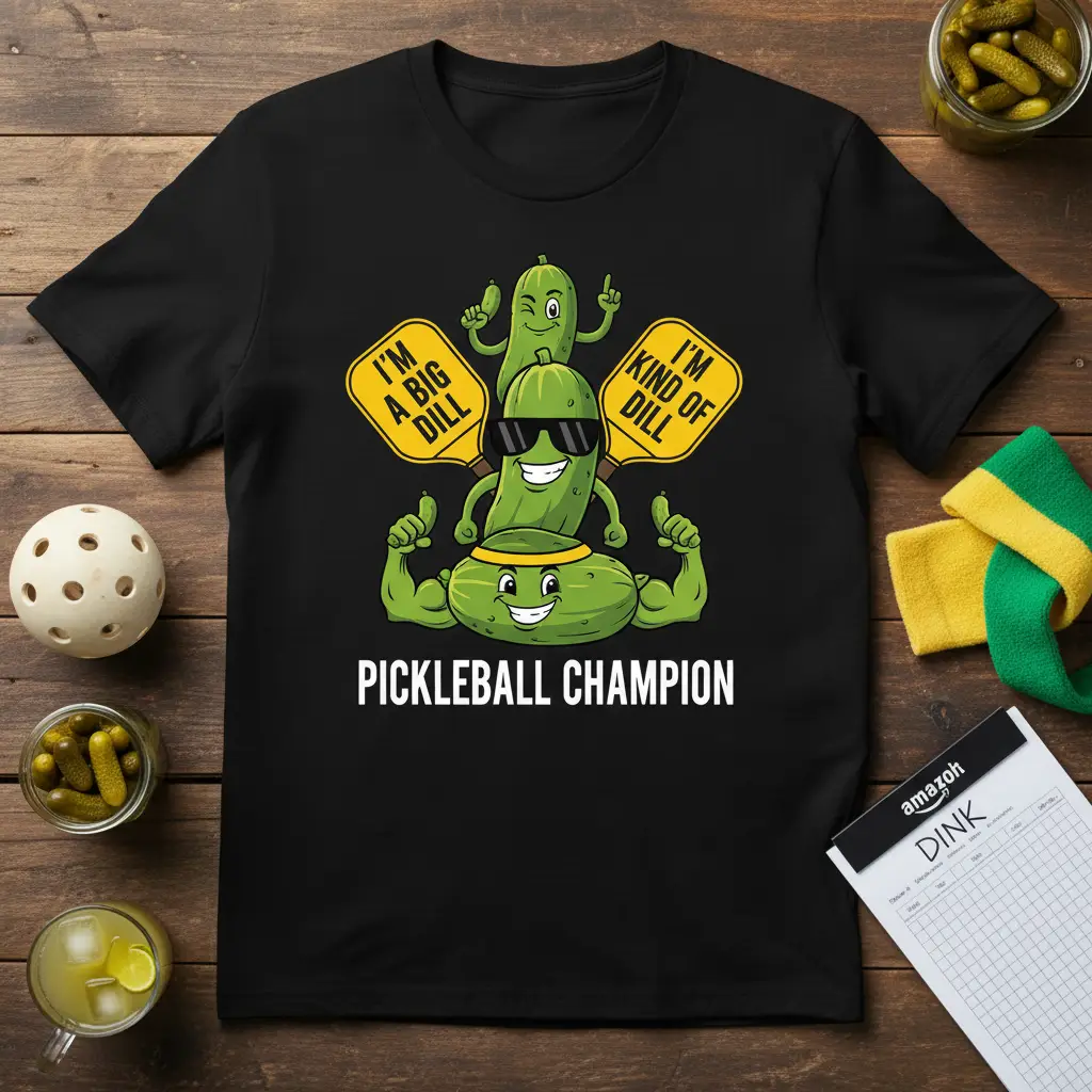 Pickleball Champion Funny Dill Pickle Quote T-Shirt