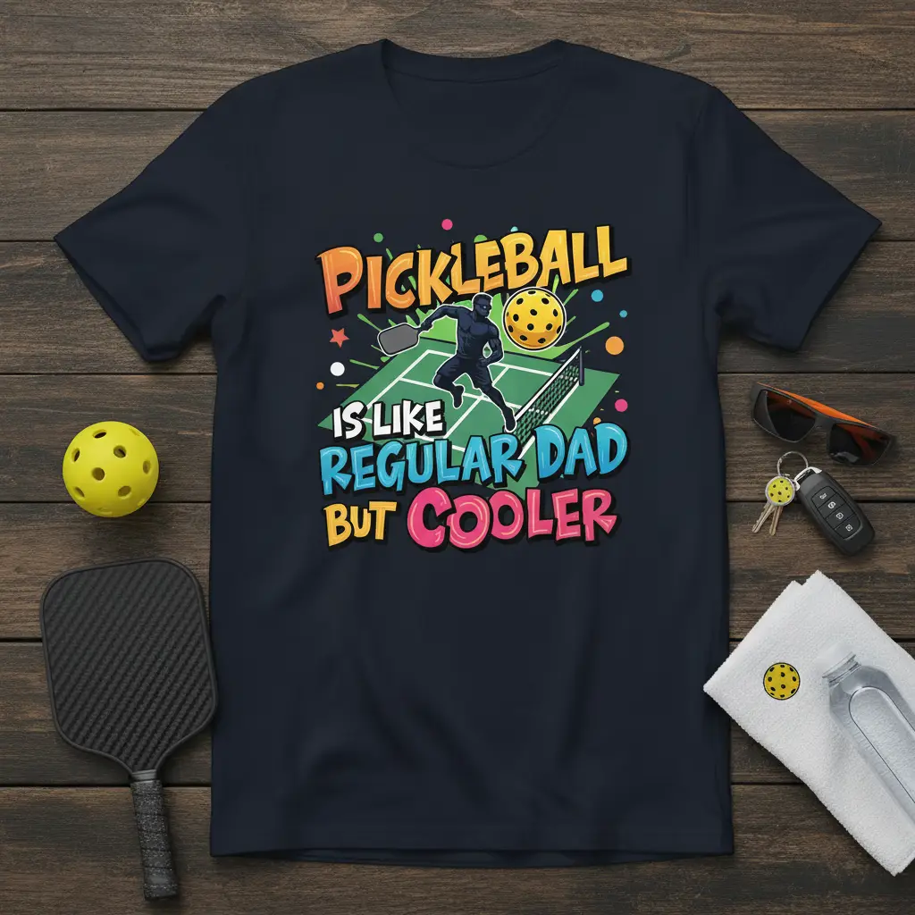 Pickleball Is Like Regular Dad but Cooler T-Shirt