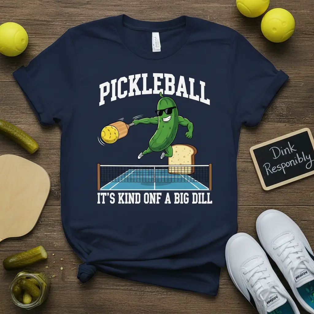 Pickleball It’s Kind Onf a Big Dill T-Shirt Funny Pickleball Lover