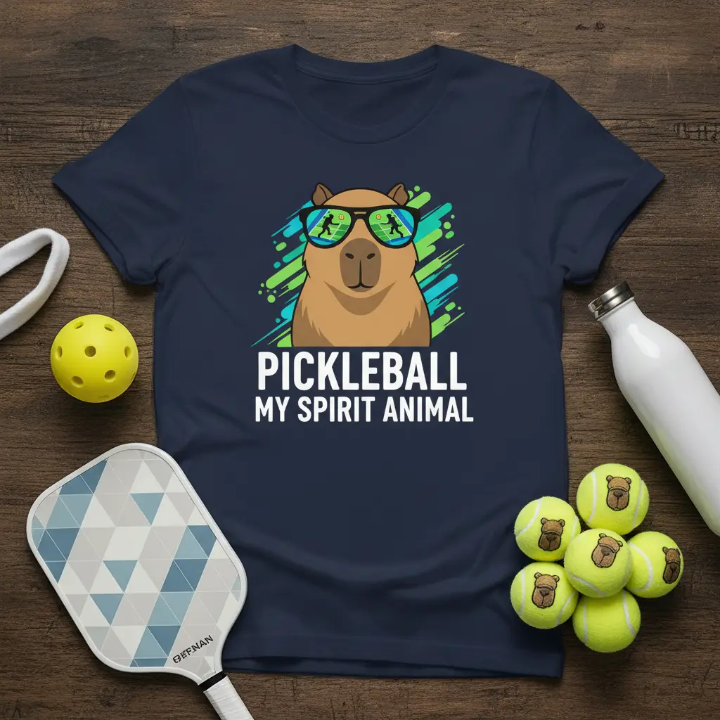 Pickleball My Spirit Animal Capybara T-Shirt for Players