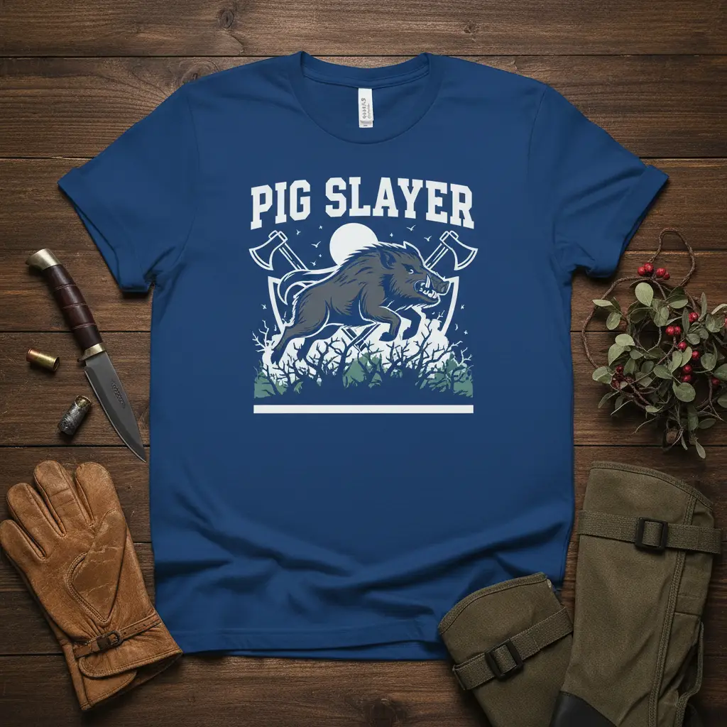Pig Slayer Wild Boar Hunting T-Shirt for Hunters
