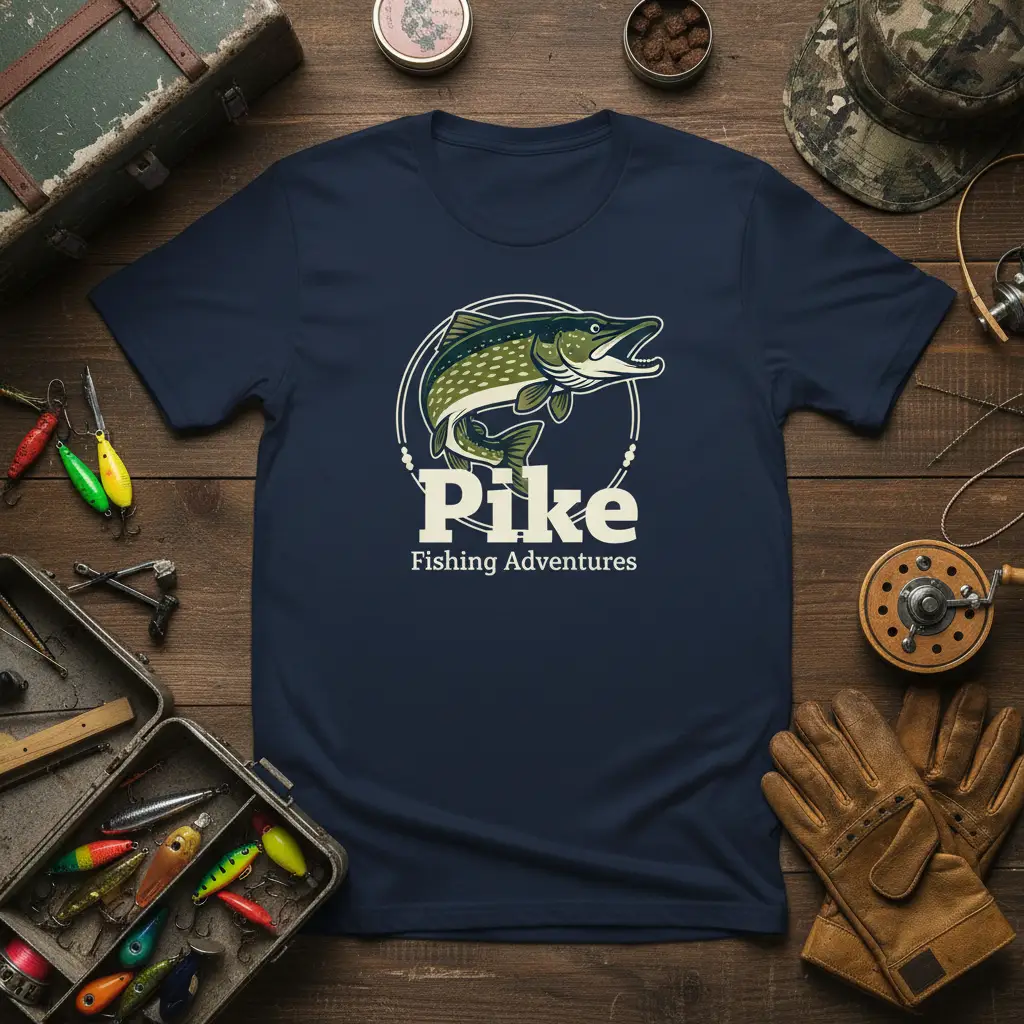 Pike Fishing Adventures T-Shirt for Anglers