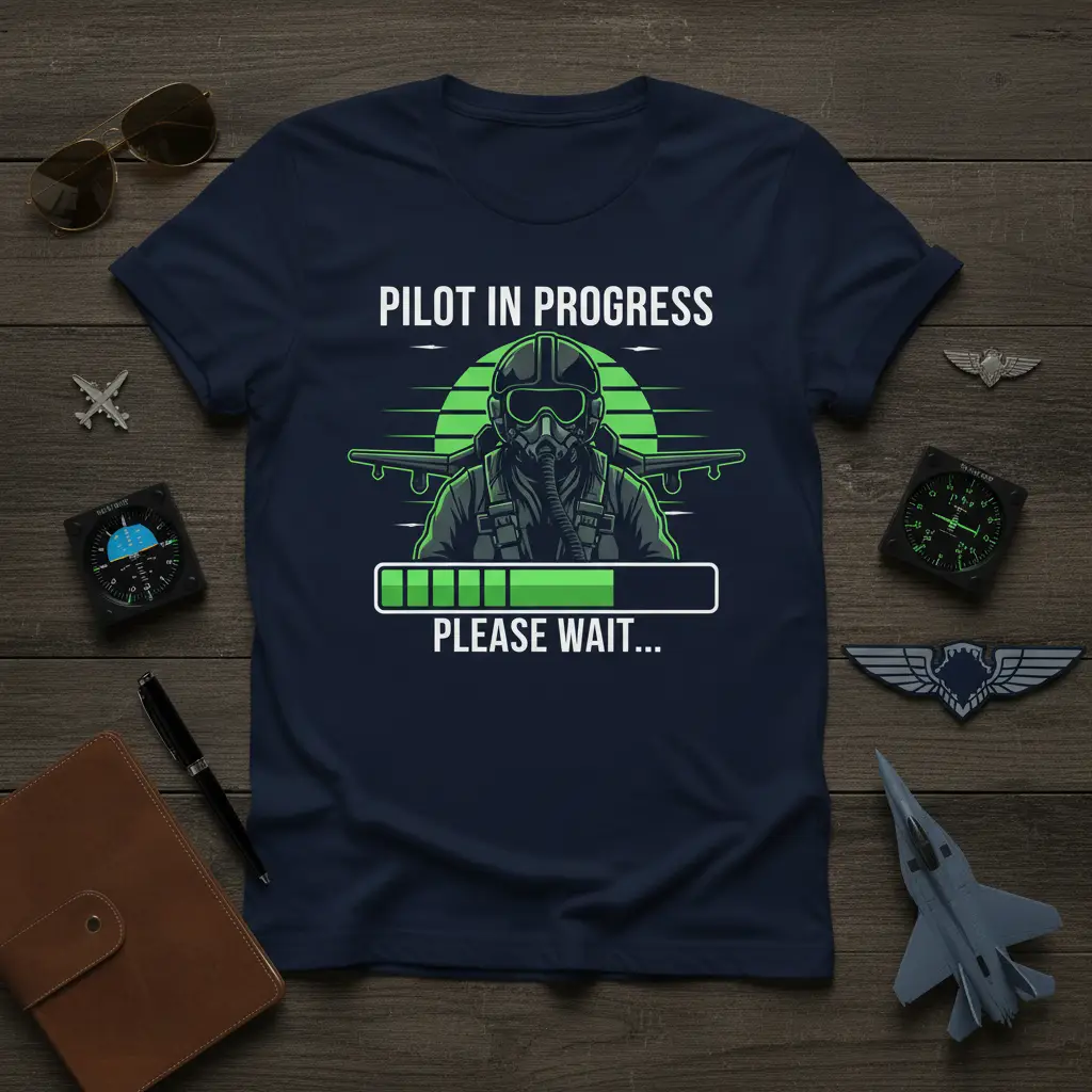 Pilot in Progress Please Wait Funny Pilot T-Shirt