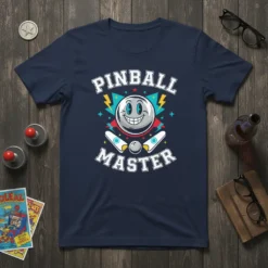 Pinball Master T-Shirt with retro arcade graphics and text "Pinball Master"
