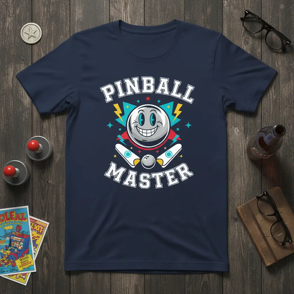 Pinball Master Retro Arcade Gamer T-Shirt