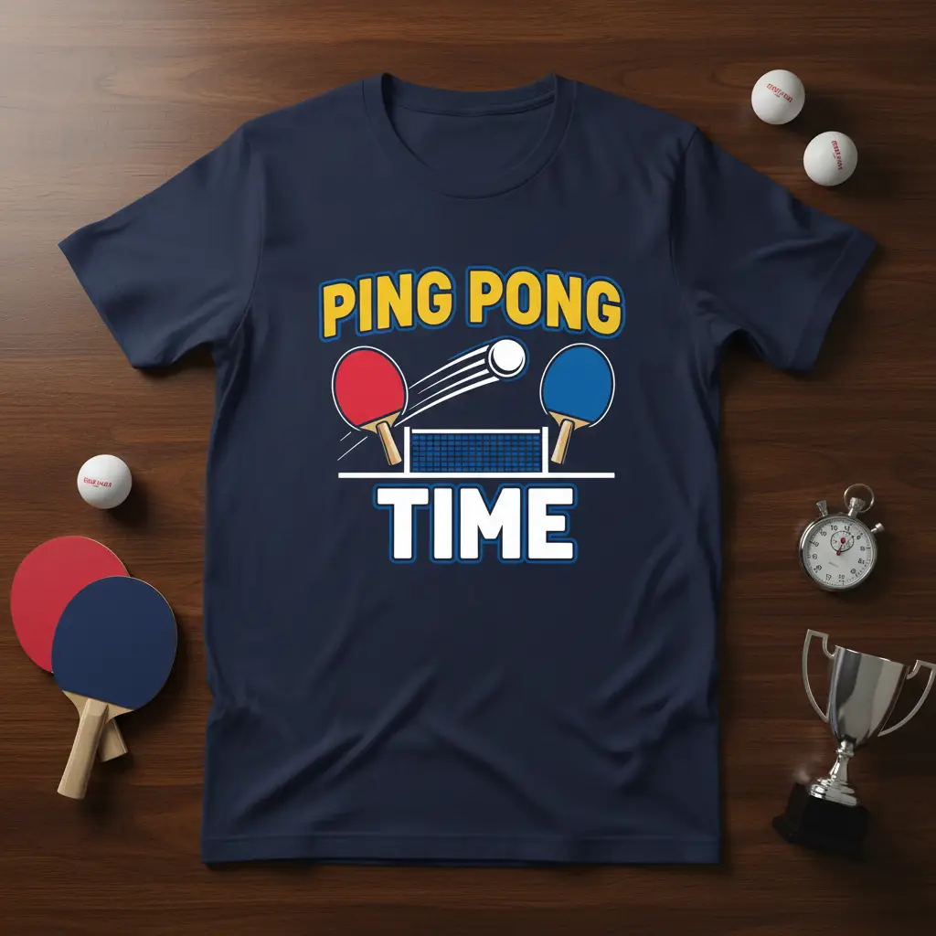 Ping Pong Time T-Shirt Table Tennis Game Gift