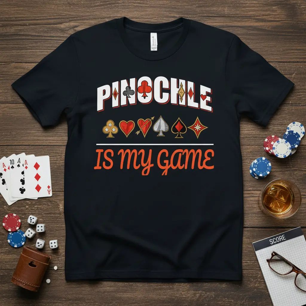 Pinochle Is My Game T-Shirt Card Player Gift