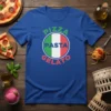 Pizza Pasta Gelato text design with Italian flag colors, for Italian food lovers