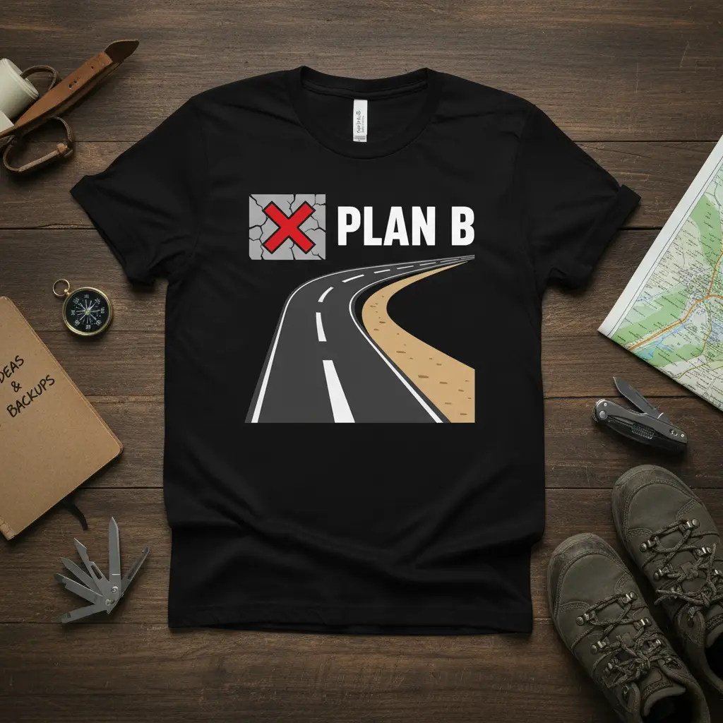 Plan B T-Shirt Funny Alternative Route Humor
