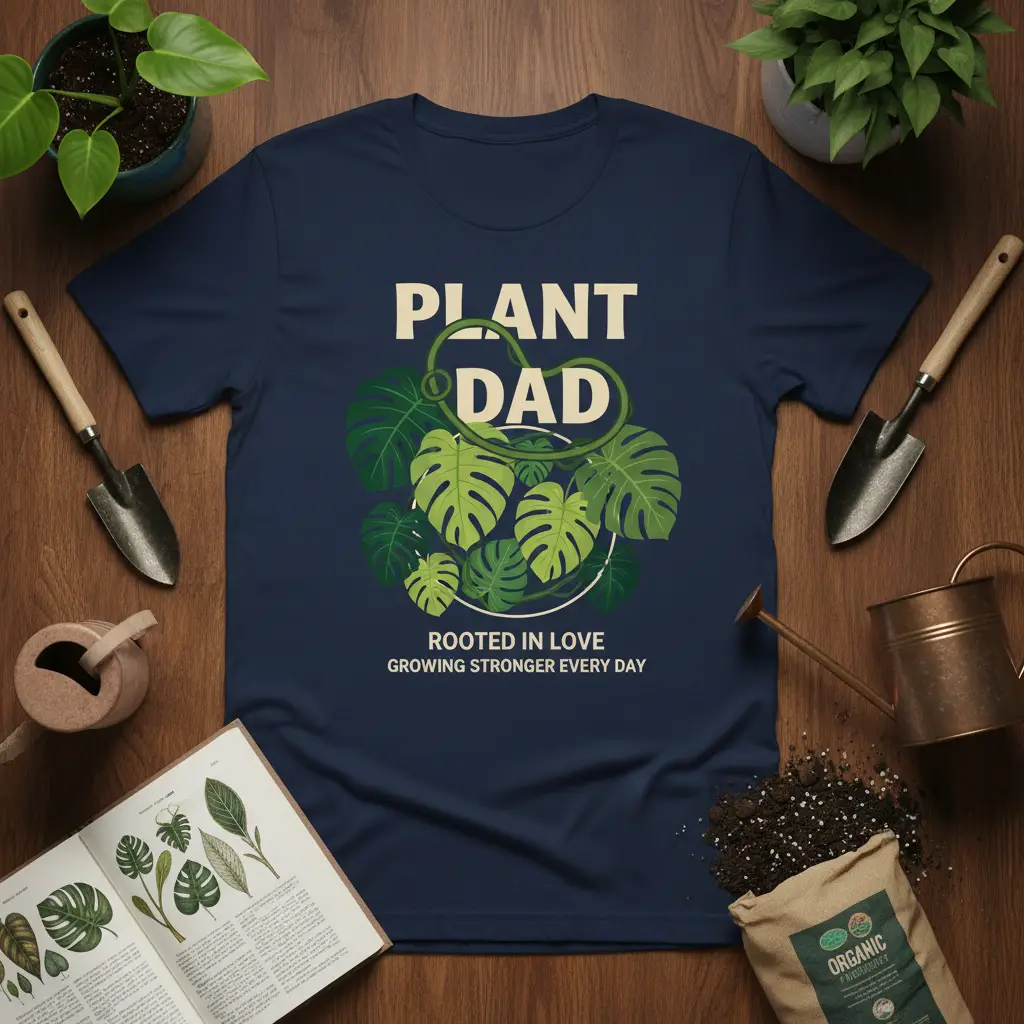 Plant Dad Rooted in Love T-Shirt Grow Stronger Everyday Gift