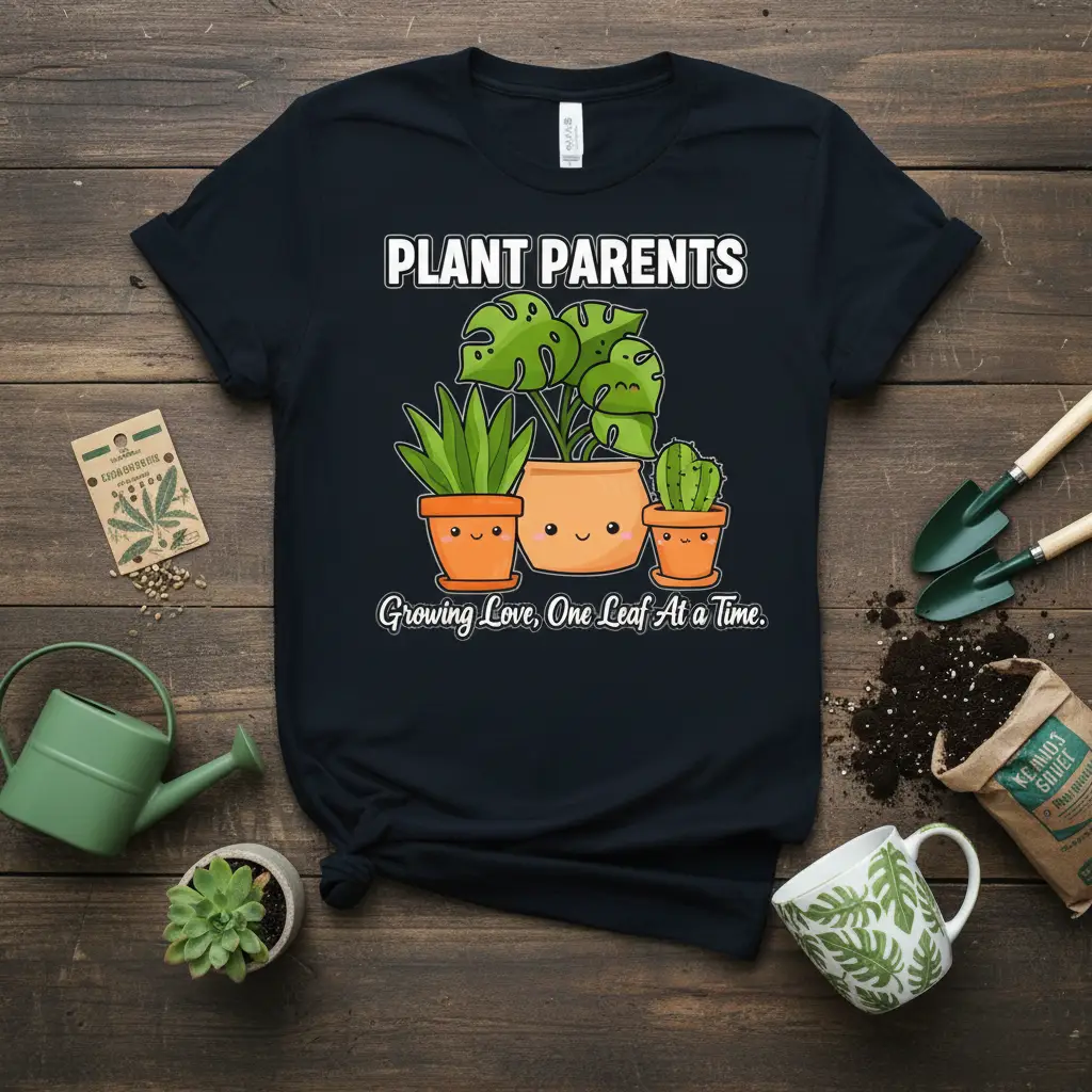 Plant Parents Growing Love, One Leaf at a Time T-Shirt