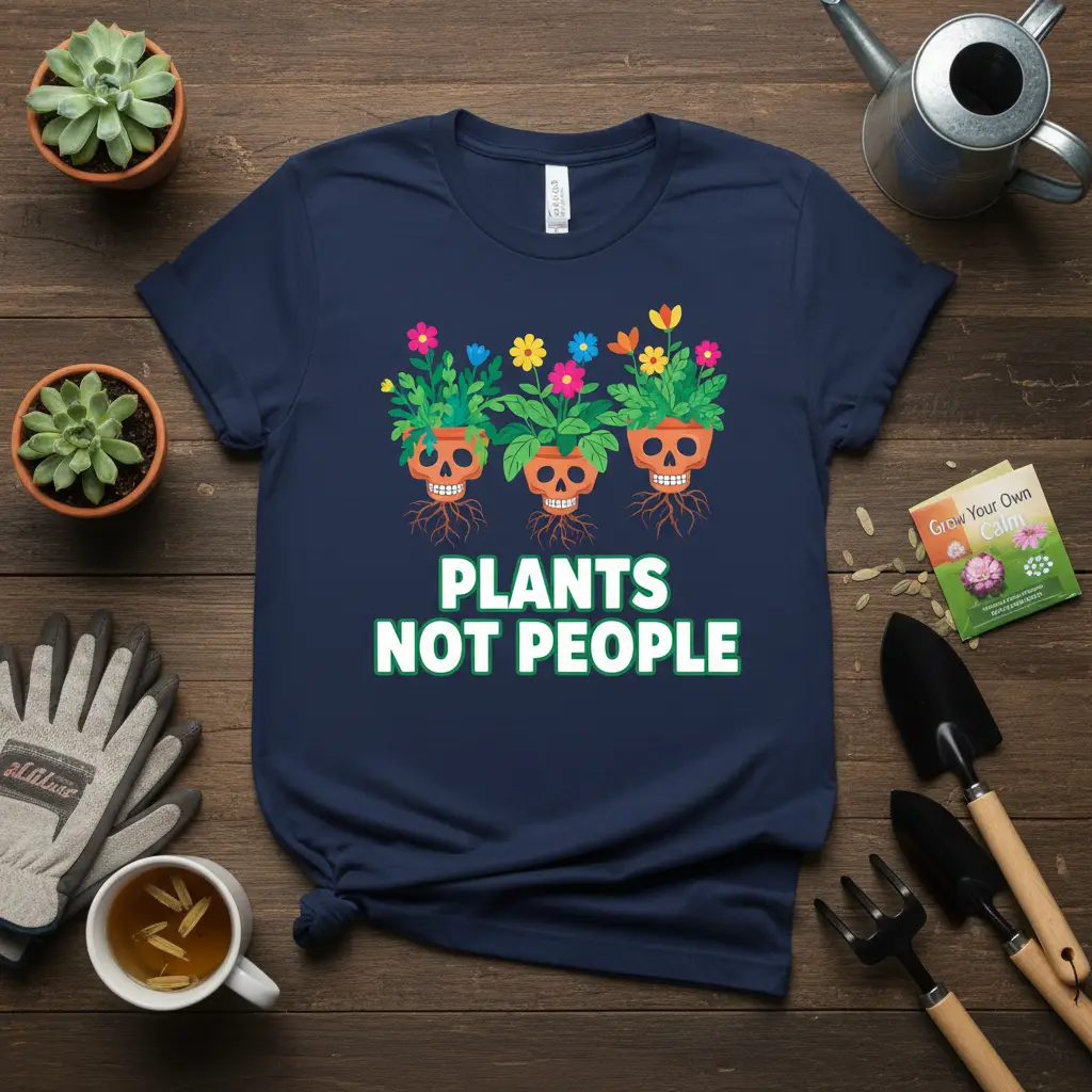 Plants Not People T-Shirt Funny Gardening Gift for Plant Lovers