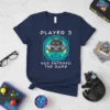 Player 3 Has Entered The Game t-shirt with a black cat in a UFO holding a game controller
