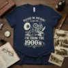 Please Be Patient With Me I'm From The 1900s T-Shirt featuring vintage gramophone, gears, and rotary phone design