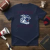 Plymouth Bobcats T-Shirt with fierce bobcat graphic and school name in red and navy blue