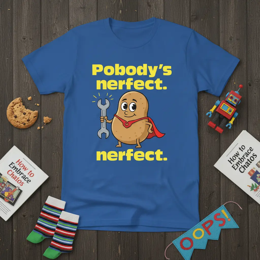 Pobody’s Nerfect Nerfect Potato T-Shirt Funny Quote Gift