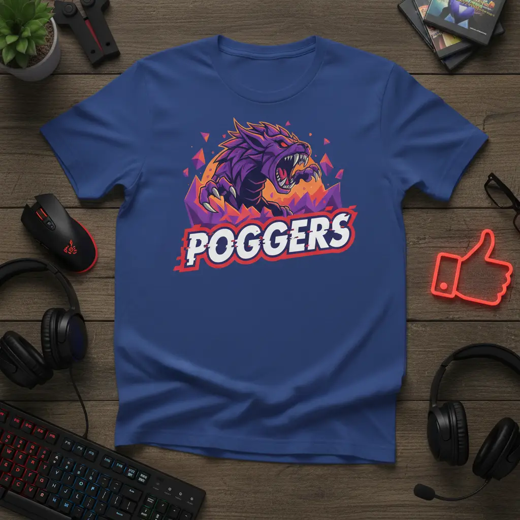 Poggers Gaming Dragon T-Shirt Epic Gamer Gift