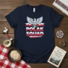 Polak Squad t-shirt design featuring a white eagle with wings spread and Polish flag colors on a navy blue shirt