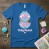 Polly Pocket T-Shirt with retro doll design and castle playset graphic