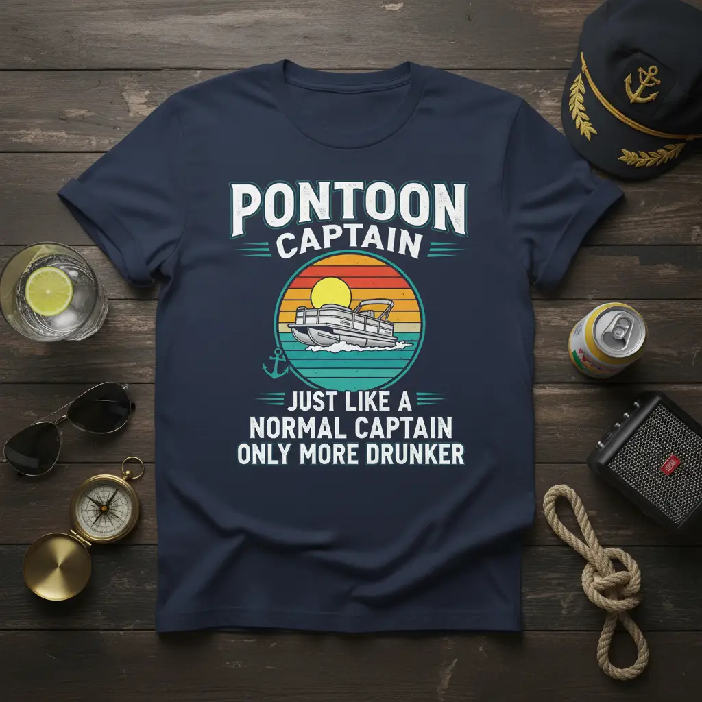 Pontoon Captain Just Like a Normal Captain Tee