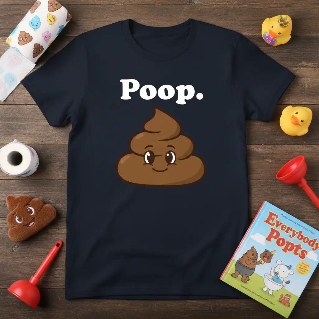 Poop. Funny Poop Emoji T-Shirt for Kids and Adults