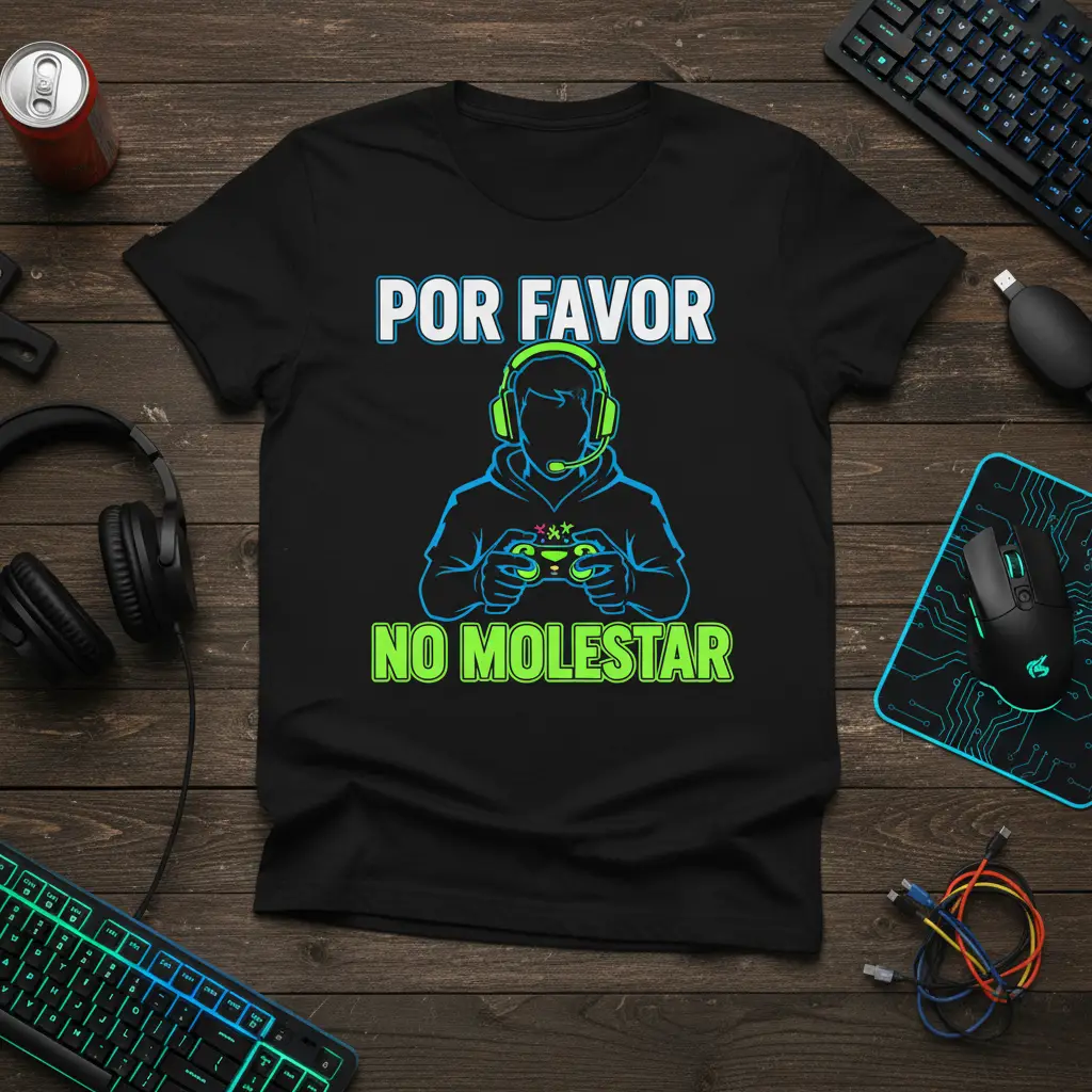 Por Favor No Molestar Gamer T-Shirt Funny Spanish Gaming Gift