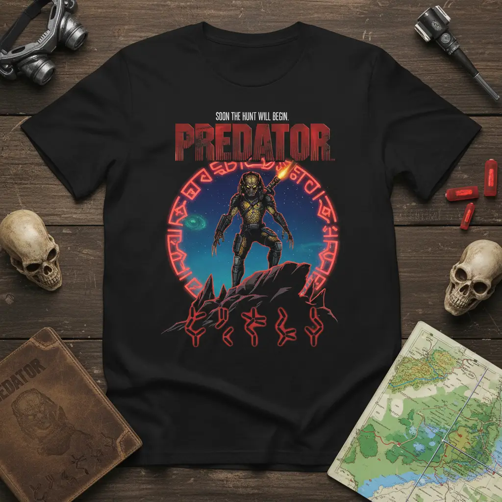 Predator Soon the Hunt Will Begin Movie T-Shirt