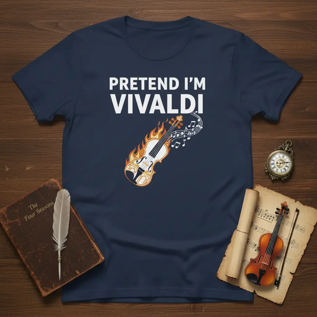 Pretend I’m Vivaldi Violinist T-Shirt | Music Lover Gift