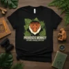 Proboscis Monkey Nature's Unique Creation t-shirt design with monkey face and jungle leaves