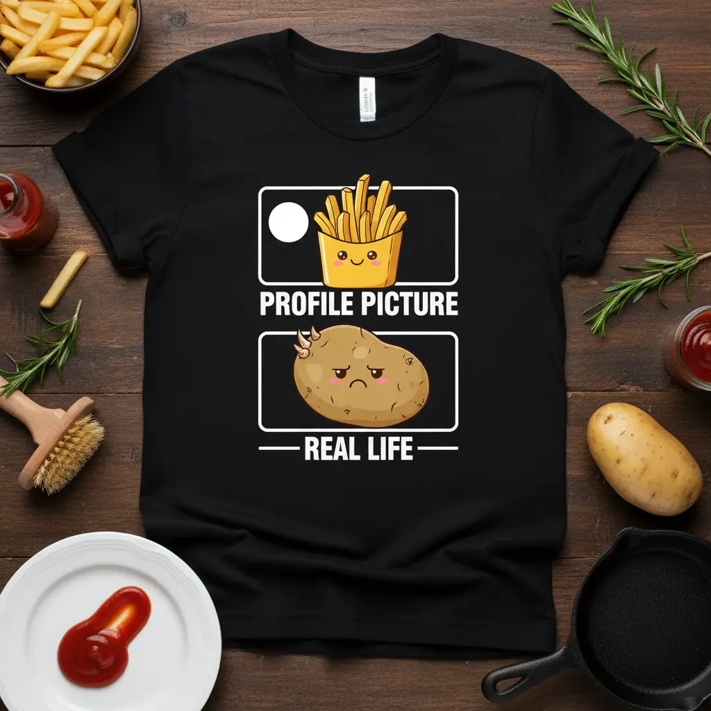 Profile Picture Real Life Funny Potato T-Shirt