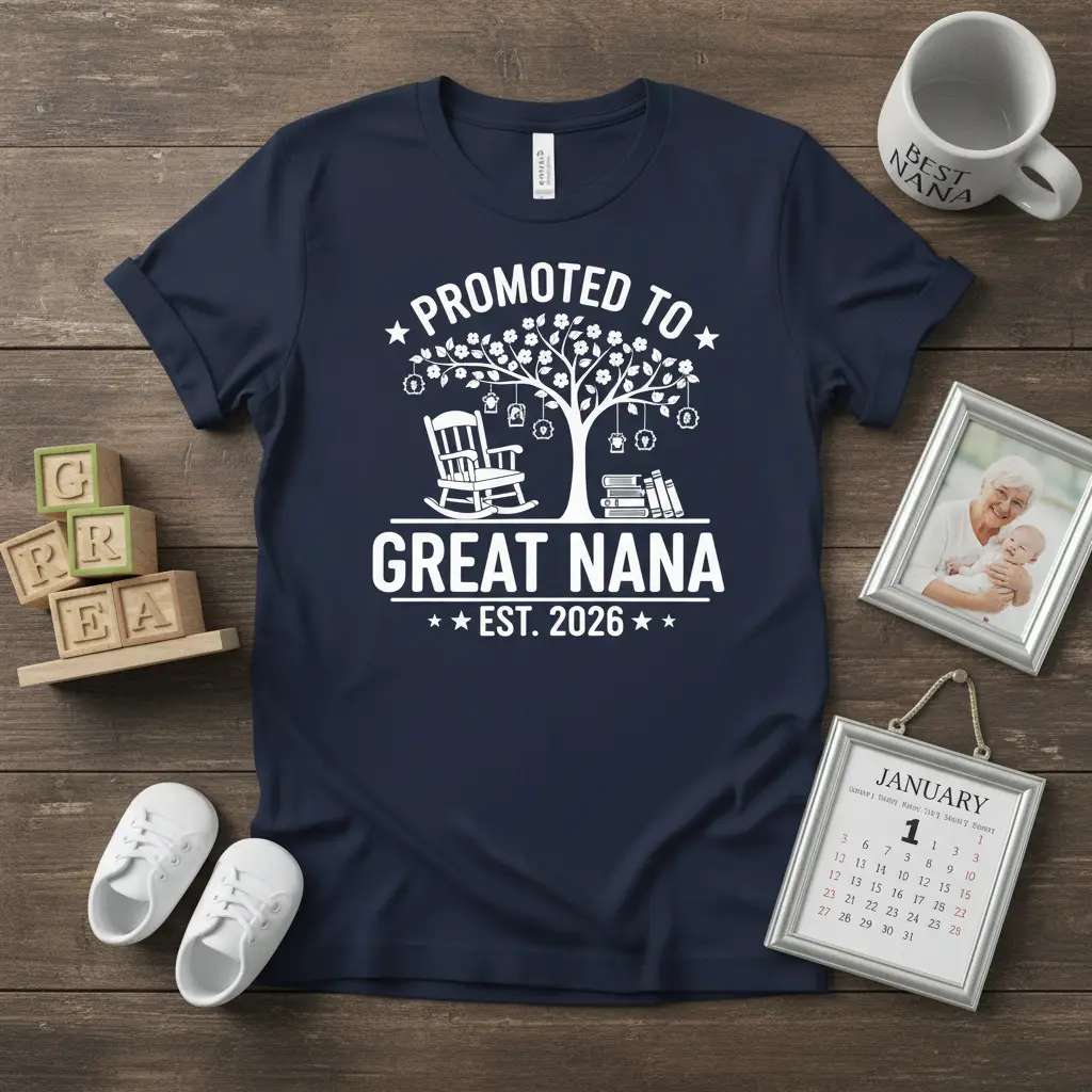 Promoted to Great Nana Est. 2026 T-Shirt