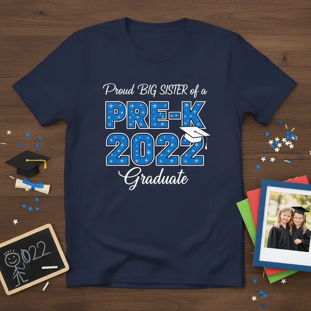 Proud Big Sister of a Pre K 2022 Graduate T-Shirt