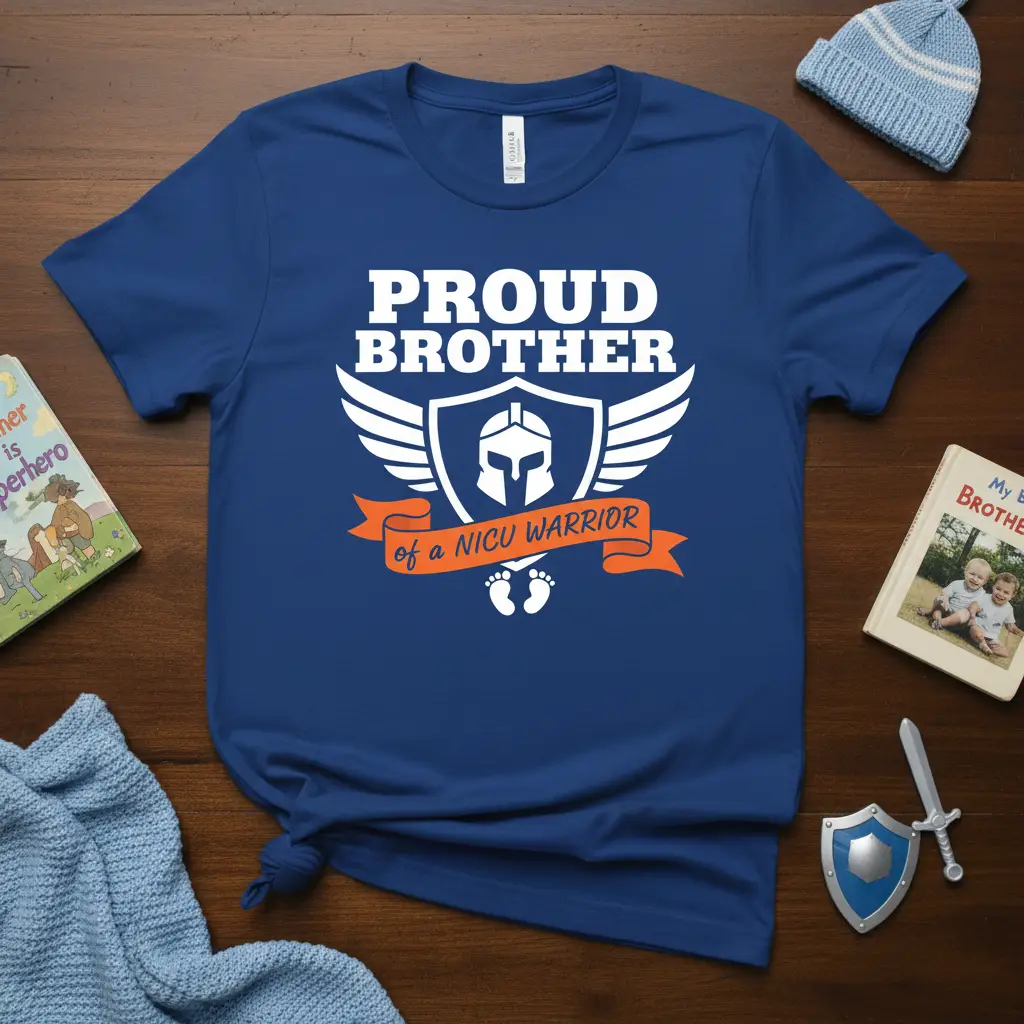 Proud Brother of a Nicu Warrior T-Shirt Supportive Sibling Gift